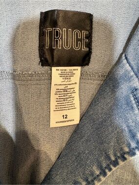 TRUCE Girls' Casual Denim Dress - Light Blue - Size 12